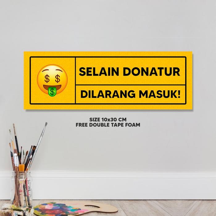 hiasan dinding selain donatur dilarang masuk - hiasan pintu kamar aesthetic - hw decorin