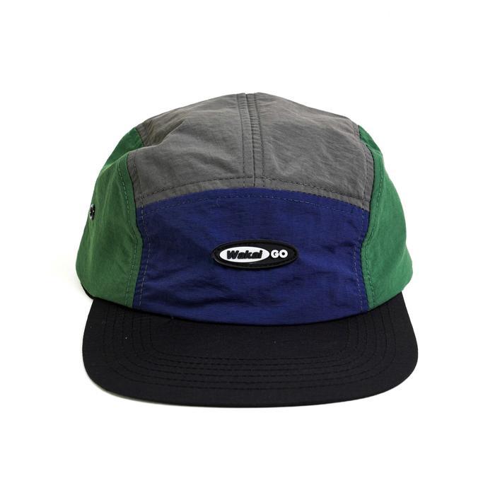 WakaiGo Five Panel 3 Tone Topi Unisex Black/Grey/Olive