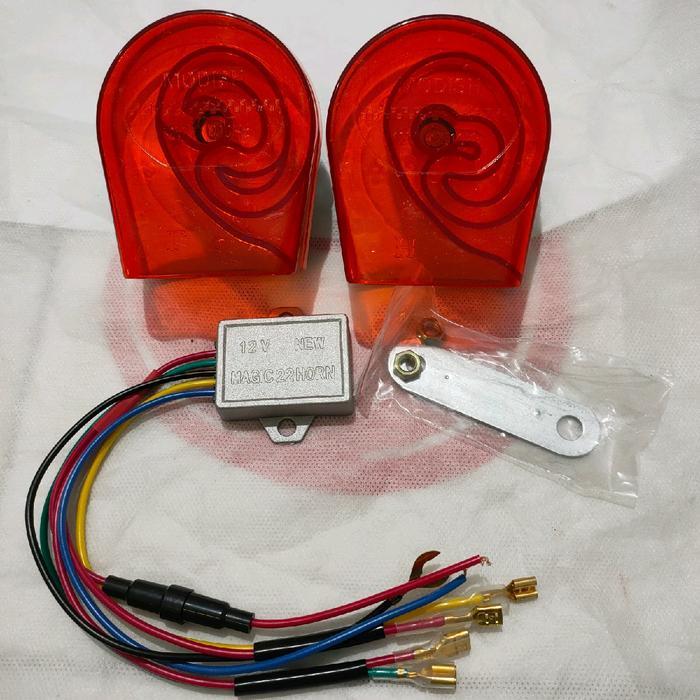 klakson gema echo 22 suara / klakson telolet 22 suara 12 volt motor dan mobil