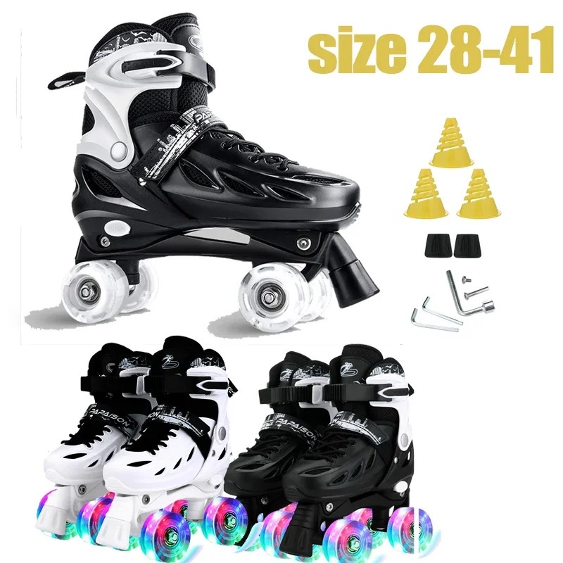 Roller Skate Shoes,Kid Roller Skate Shoes 4 Wheel Skating Sport Beginner Roller Shoes Childer Boy