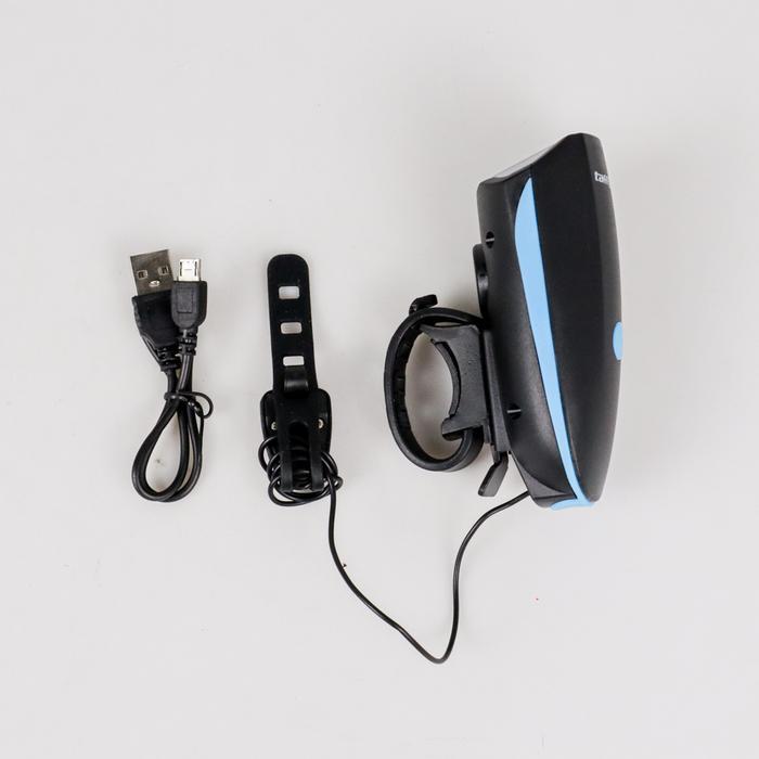 Lampu Sepeda Depan Cas Dengan Klakson / Lampu Led Sepeda / Lampu Sepedah Di Cas / Lampu Sepedah Di
