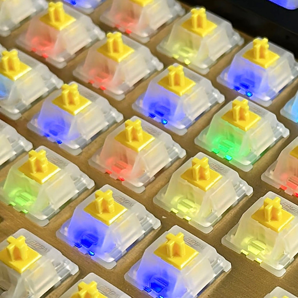 Gateron Cap Yellow Switch/Milky Yellow Factory Lubed Switches for Mechanical Keyboard Customozation