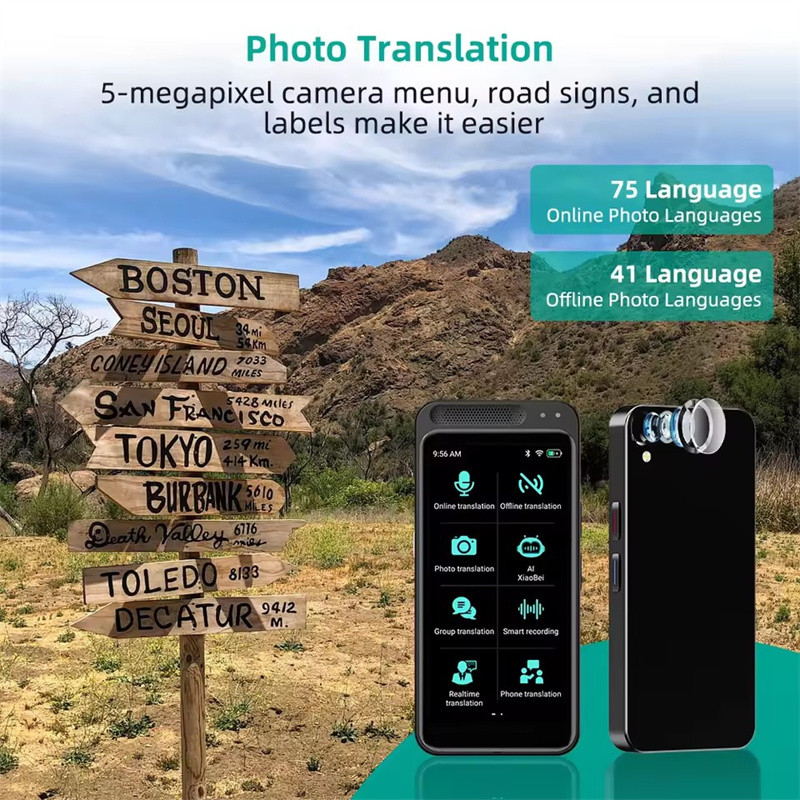 Voice Translator Device Z6 139 Languages Real-time Recording Translation Intelligent Talking