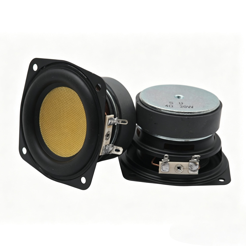 2 pcs 3 Inch 4 Ohm 20w Subwoofer Speaker Unit 78MM Waterproof Bass DIY Hifi Bluetooth Speakers