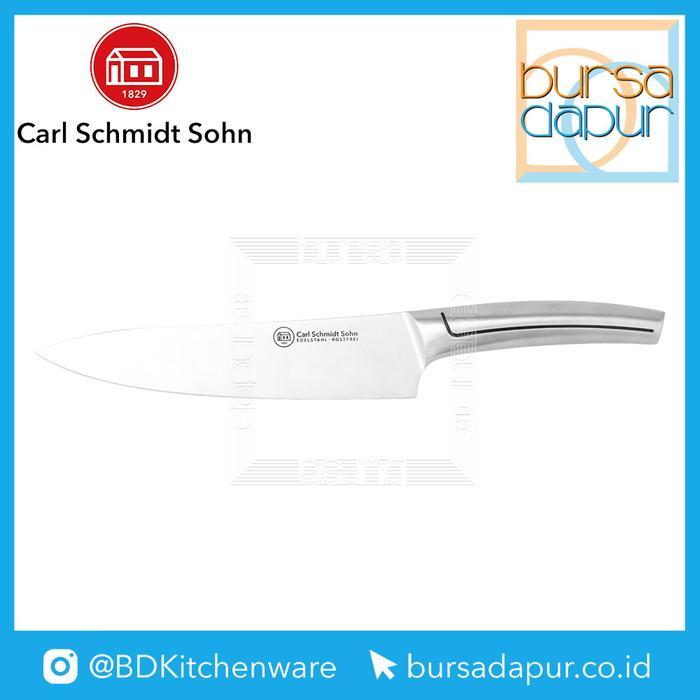 CARL SCHMIDT SOHN KLEVE CHEF KNIFE 20 CM / PISAU GAGANG STAINLESS STEEL LIS HITAM