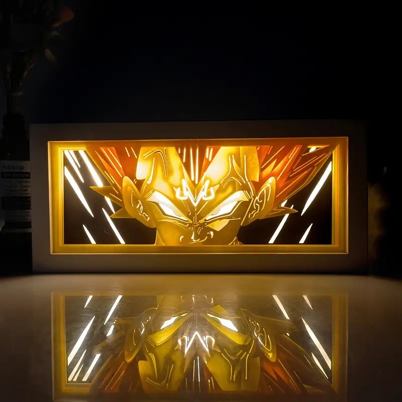 One Piece Led Light Box Anime Zoro Luffy Paper Cut Shadow Box Cute Room Decoration Cartoon