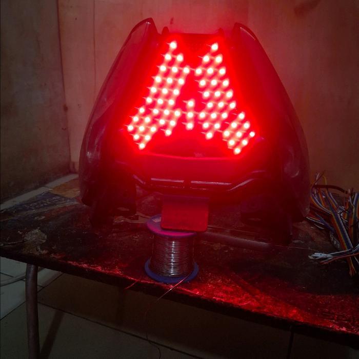 Stoplamp Running Beat Baru Deluxe/Street 2020-2024 10Mode Lampu Rem Kendaraan Motor