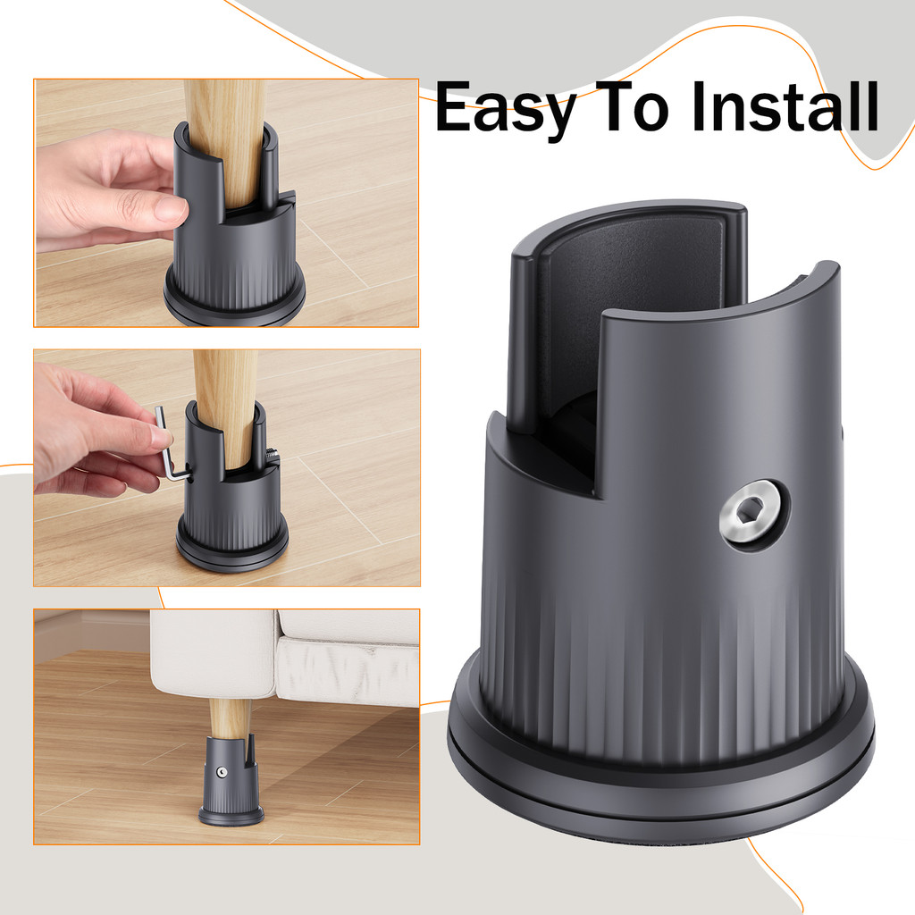 Eary 4pcs/set Home Furniture Riser Furniture Leveler Table Leg Pad Table Feet Chair Leg Caps Chair F