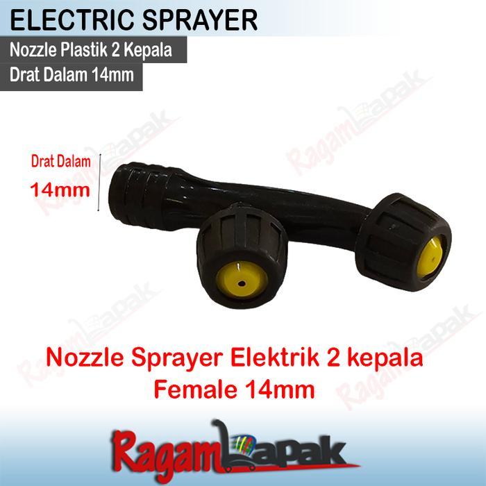 NOZZLE KNAPSACK 2 KEPALA SPRAYER ELEKTRIK 2 KEPALA