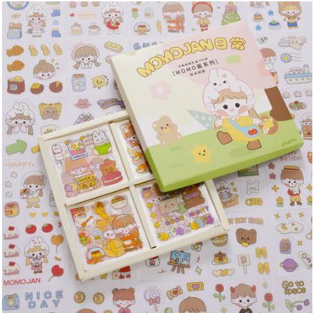 Sticker BOX isi 100 lembar sticker kawai lucu dekorasi
