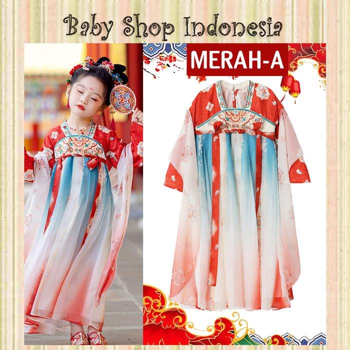 ASLI Dress Anak Perempuan Import Murah Cheongsam Anak Import Hanfu ental READY STOCK