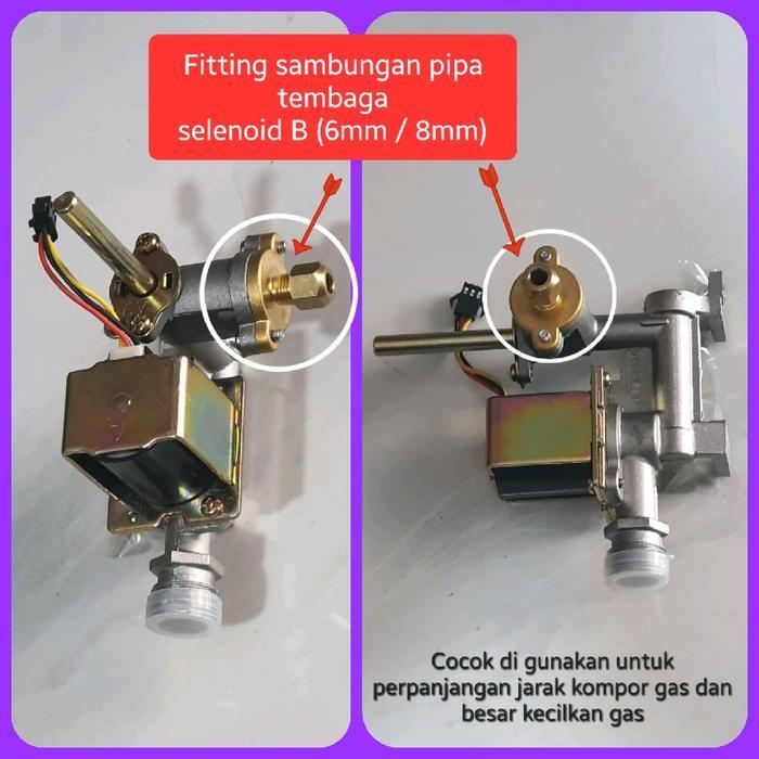 Valve Gas Inlet Kaki Gas Inlet Deep fryer oven steamer gas water heater DC3V Selenoid