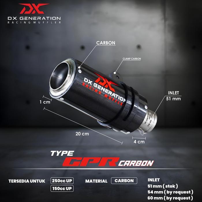 Knalpot Racing GPR Carbon Silincer Only DX Generation Racing