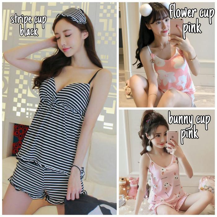 Diskon SET TANK TOP WANITA SEXY / SETELAN SEKSI IMPOR / BAJU LINGERIE KOREA New