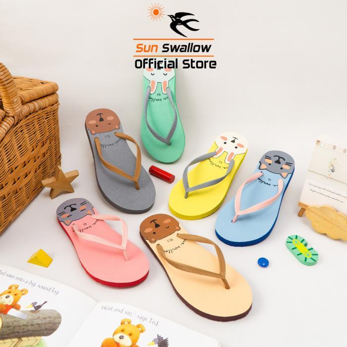 Sun Swallow Sandal Jepit Karet Wanita Sendal Animal Karakter Size Ukuran 35 36 37 38 39 40