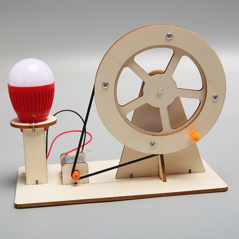 Kids Science Toy STEM Physics Technology Gadget Wooden Hand Generator