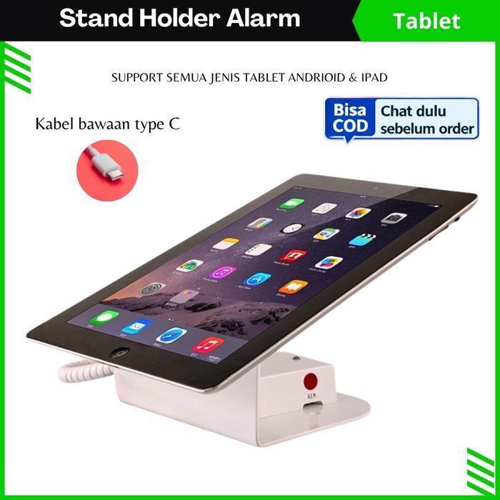 Holder Alarm Display Pengaman Tablet 4 Inch Alarm Security Display Dudukan Tablet Alarm Anti Maling