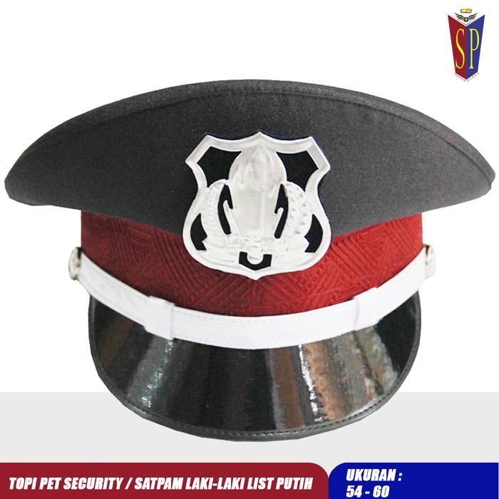 Topi Pet Satpam Coklat - Topi Pet Security Coklat #Gratisongkir