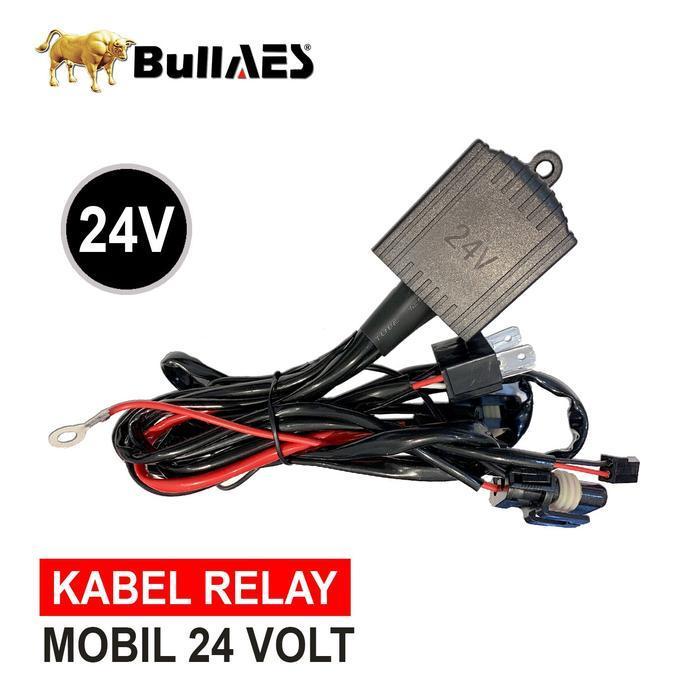 BULLAES KABEL RELAY MOBIL 24 VOLT UNTUK 2 LAMPU H4 DENGAN TEGANGAN AKI 24V RESTOCK