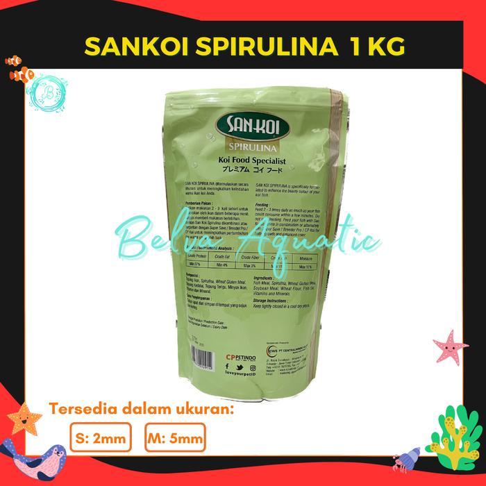TERLARIS SANKOI SPIRULINA 1KG Sankoi Pakan Warna Ikan Hias Koi gratis ongkir