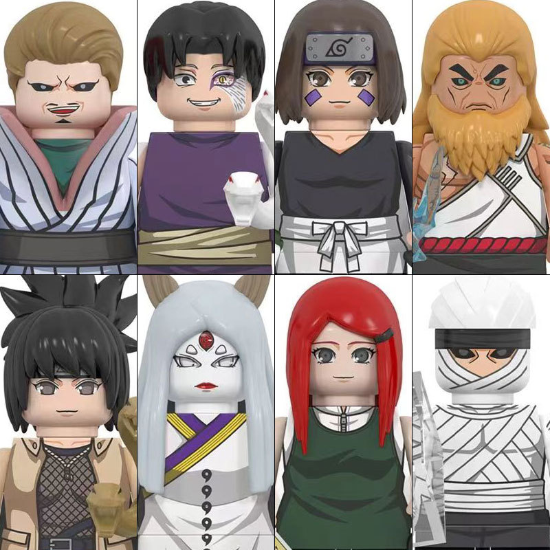 WM6154 Naruto Building Blocks Figure Ootutuki Kaguya Mitsuki Gaara Namikaze Minato Tobirama Action