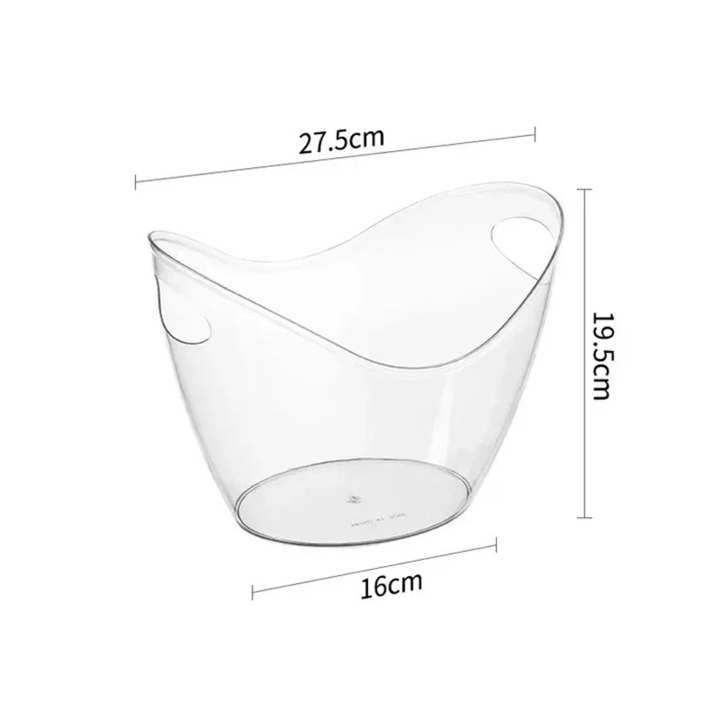 Hot Transparent Ice Cube Storage Bucket Beer Wine Bucket Bar Ice Bucket Container Champagne Can Wine