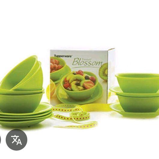 Tupperware Sweet Blossom Set Hijau