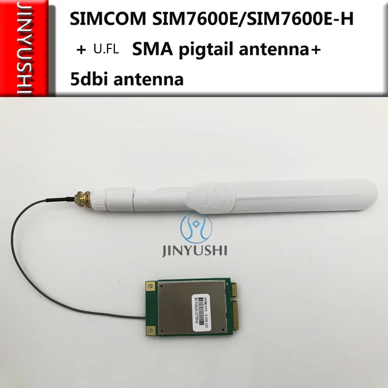 SIMCOM SIM7600E/SIM7600E-H + U.FL SMA PIGTAIL ANTENNA+5DBI ANTENNA MULTI BAND LTE MODULE CAT4 MODULE