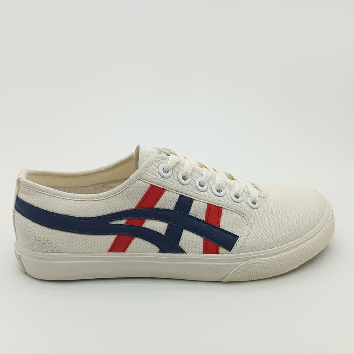 Murah Sepatu Dragonfly Alpha Putih Biru / Sepatu Dragonfly Alpha White Blue Black Karet Casual