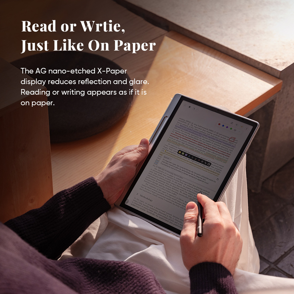 XPPen Magic Note Pad Android 14 White Graphic Tablet Business Digital Writing Notebook Pad 3-in-1