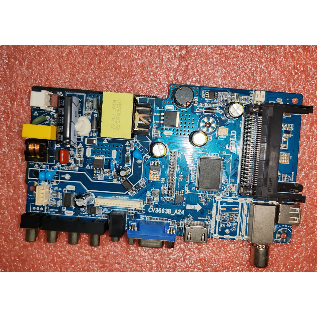 CV3663B_A24 CV3663B-A24 Three in one TV motherboard, tested well, physical photo for 39v 300ma