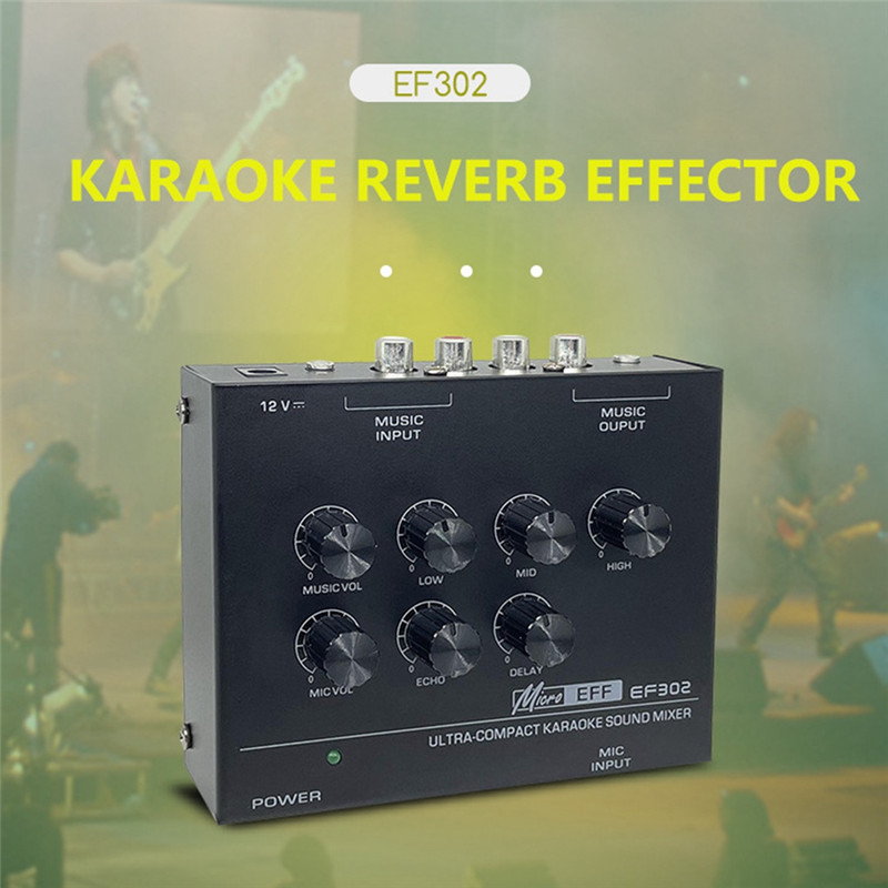 EF302 Sound Mixing Console USB Audio Mixer Microphone Recording Effects Audio Mixer