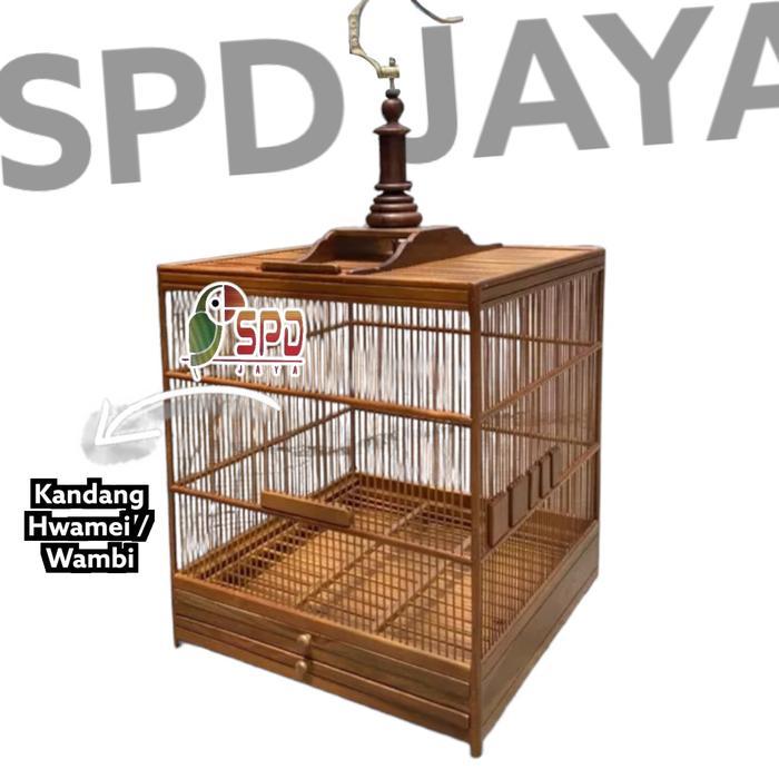Sangkar Kandang Penjinakan Wambi Hwamei Jati Jeruji Rapet