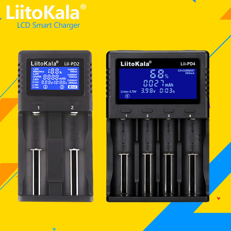 LiitoKala Lii-PD2 Lii-PD4 Lii-S8 Lii-500 Lii-600 Lii-PL2 battery Charger for 18650 26650 21700 AA