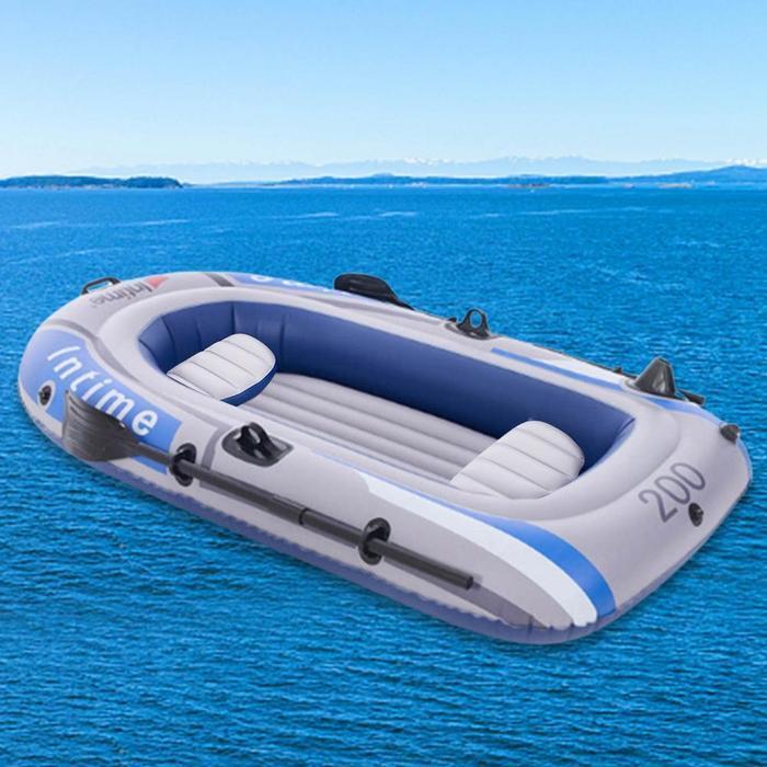 Perahu Karet Inflatable Besar Mancing Fishing Boat Kayak Set 4 orang