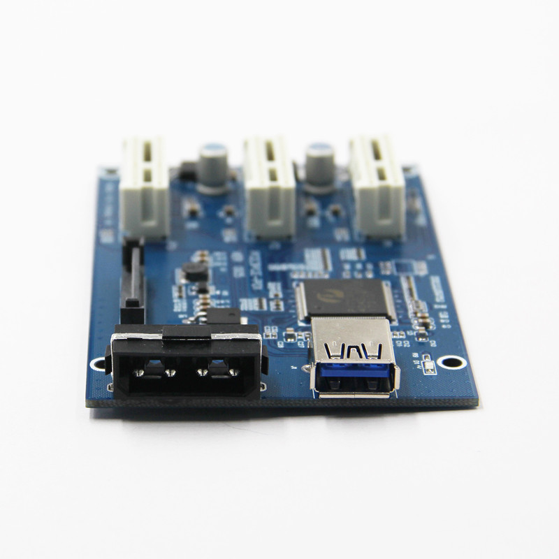Riser Card PCI Express PCI E 1X Slot Riser Card PCI-E 1 to 3 Expansion Adapter 2 Layer PCB Board +