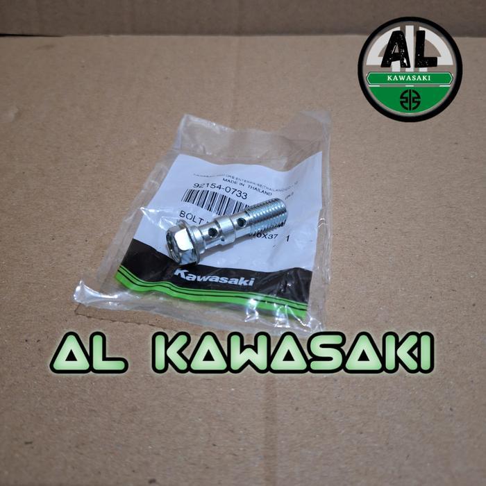 Baut Baud Screw Banjo Bolt Selang Rem Lubang Dobel Er6N Original #Gratisongkir