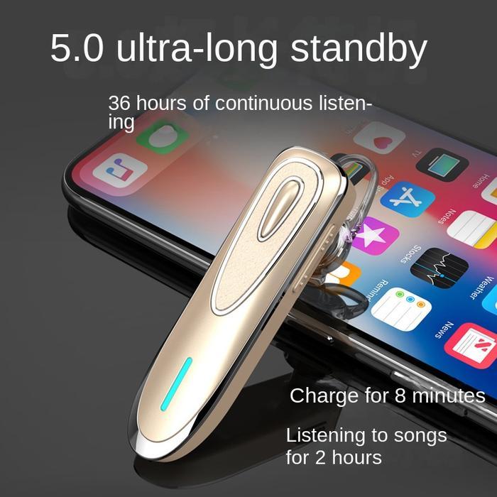 Headset Bluetooth K1 Waktu Siaga Panjang Headset Bluetooth Stereo Panggilan Telepon Headset