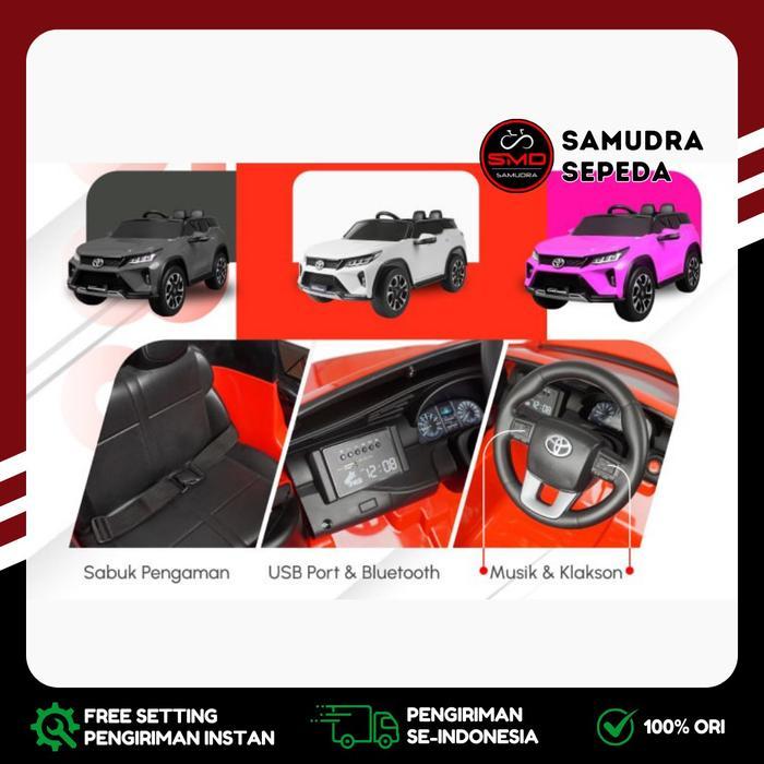 Mobil Aki Mainan Anak Cas Remot PMB 7588 Fortuner 12V Murah BDG