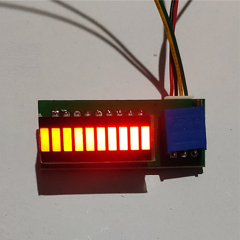 DC 12V 10 SEGMENT LEVEL INDICATOR POWER AMPLIFIER MUSIC MELODY LIGHT LED DISPLAY MUSIC SPECTRUM VU
