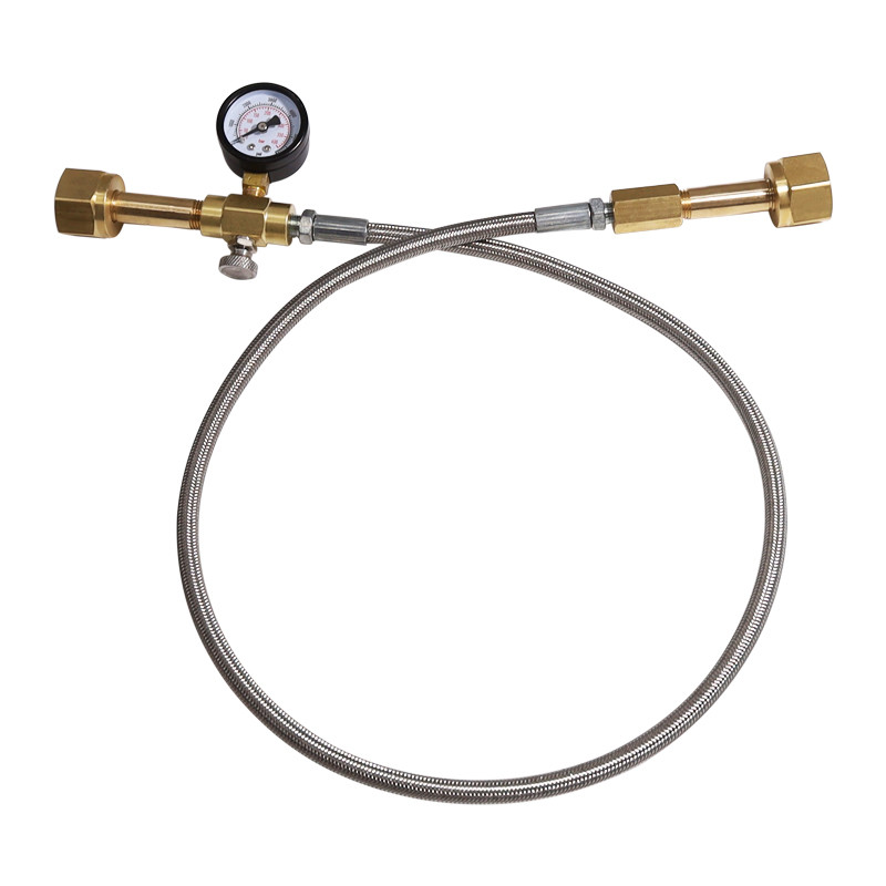 Baru Oxygen Transfill Adaptor Female CGA540 to CGA540 36" Fill Small Welding Tanks with Release Valv