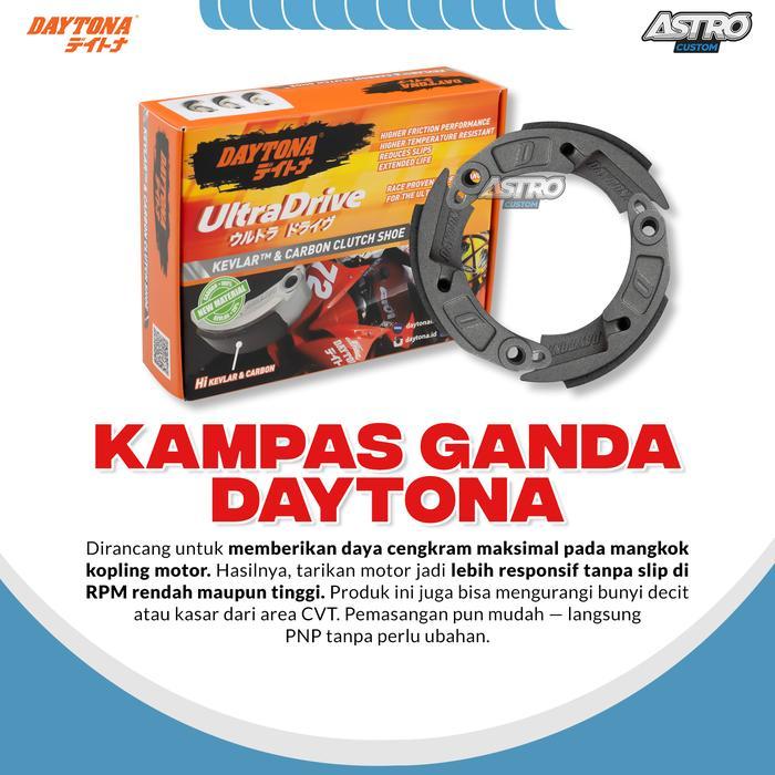 Daytona Kampas Ganda Mio J Gt Soul X Ride Fino Fi 115 4636 Clutch Shoe Karbon Kevlar Cvt Kirian