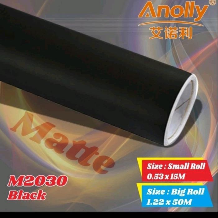 Roll Sticker Stiker Hitam Doff / Matt Anolly M2030 50Cm Roll