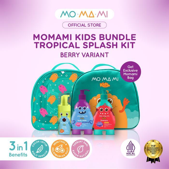 Momami Kids Tropical Splash Hampers - Paket Mandi Sabun & Shampoo untuk Anak