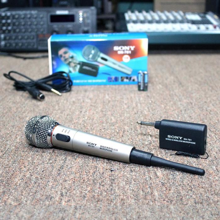 Mic Wireless & Kabel Sn 781Sony / Microphone Wireless Sn-781#1 Channel