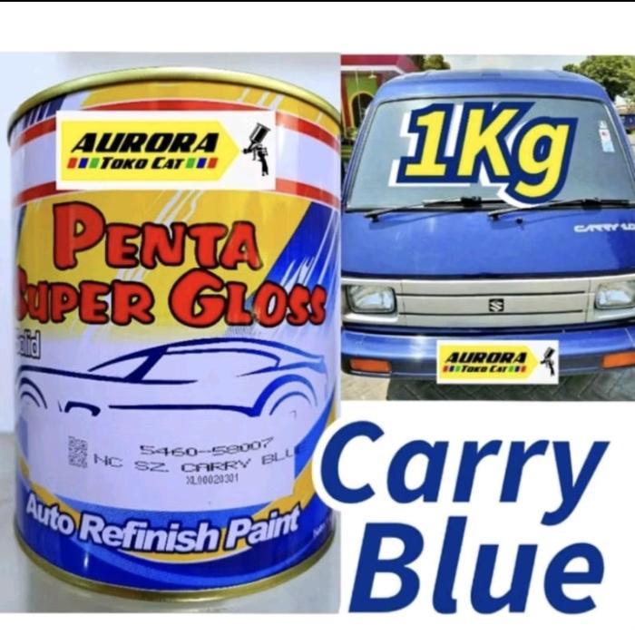 Cat Penta Super Gloss NC Carry Blue 1Kg Biru Ceri Cary Biru Solid Duco Duko