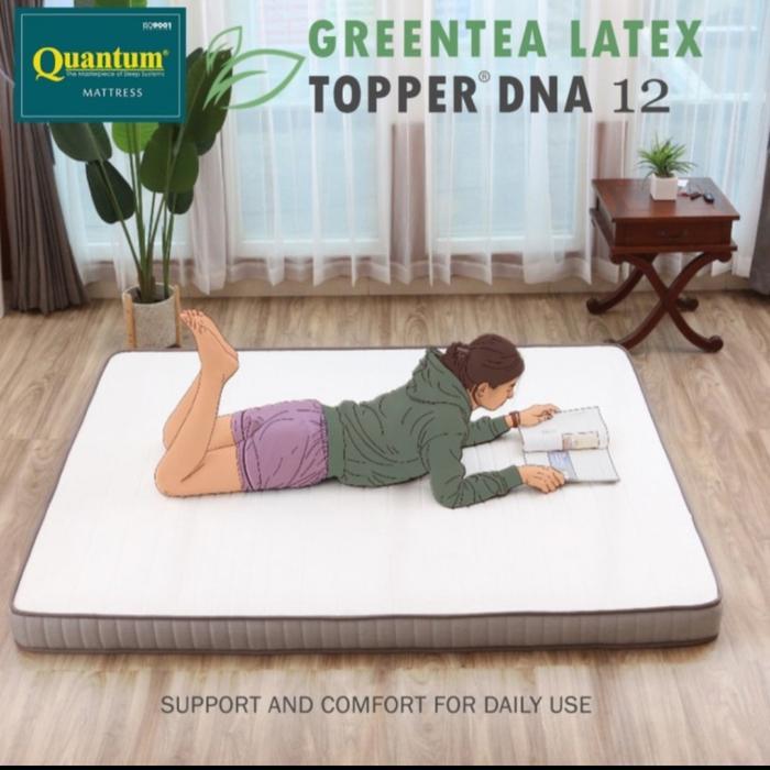 Quantum Topper Greentea Latex Dna 12 Cm - 180X200 Pasti Murah