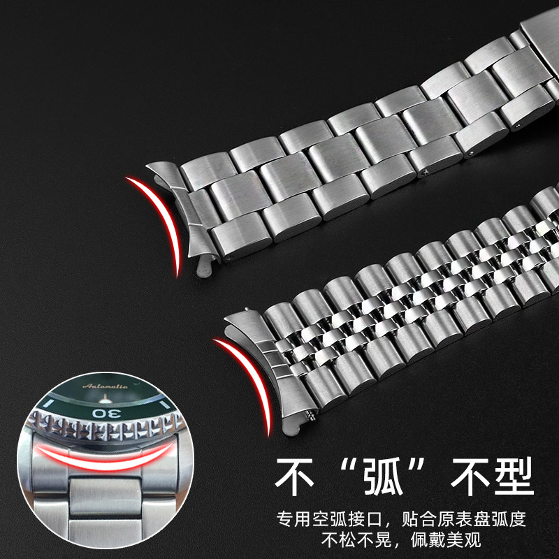 Stainless Steel Strap For Casio Duro MDV106-1A MDV-106 Mdv107-1A Curved Bracele Seiko Diving metal