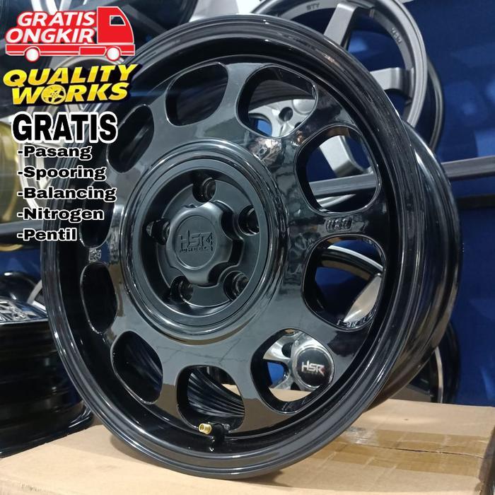 velg ring 16 pcd 5x114 HSR KLG R16X7 H5X114,3 ET42 GLOSSY BLACK