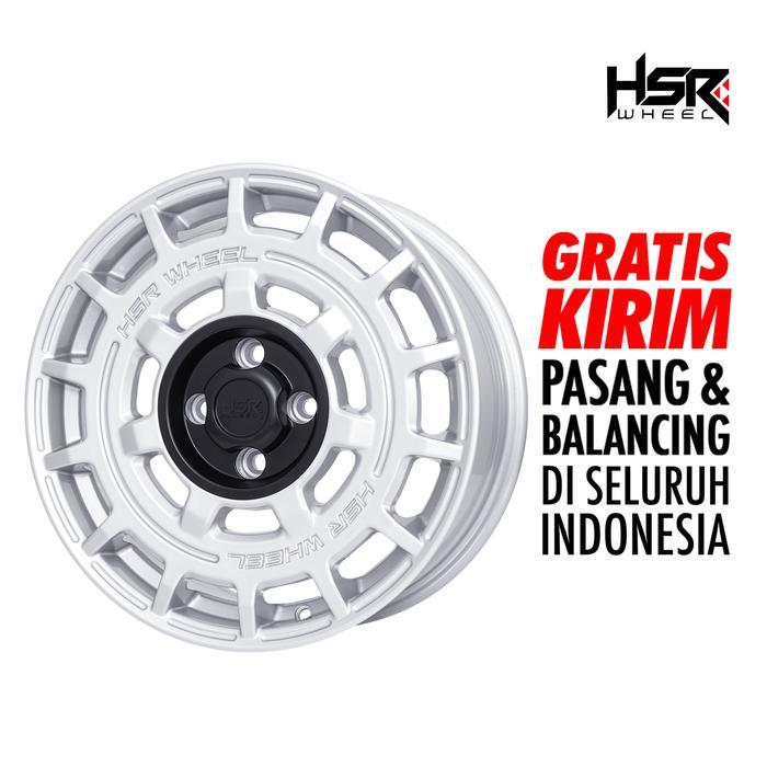 Velg mobil r16 HSR MENTAWAI 1455 HSR Ring 16X6.5 Lebar rata Lubang 4X100 ET40 GLOSSY SILVER